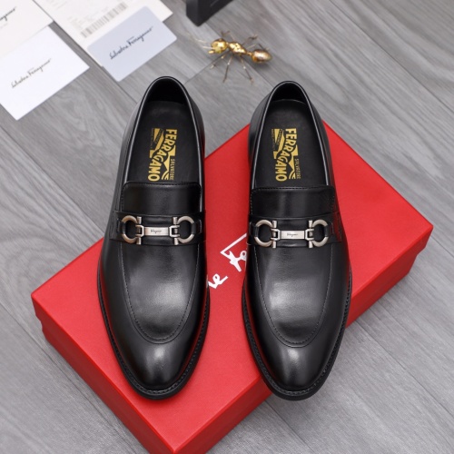 Replica Salvatore Ferragamo Leather Shoes For Men #1070671 $82.00 USD for Wholesale