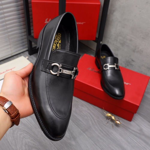 Replica Salvatore Ferragamo Leather Shoes For Men #1070671 $82.00 USD for Wholesale