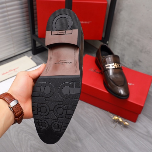 Replica Salvatore Ferragamo Leather Shoes For Men #1070672 $82.00 USD for Wholesale