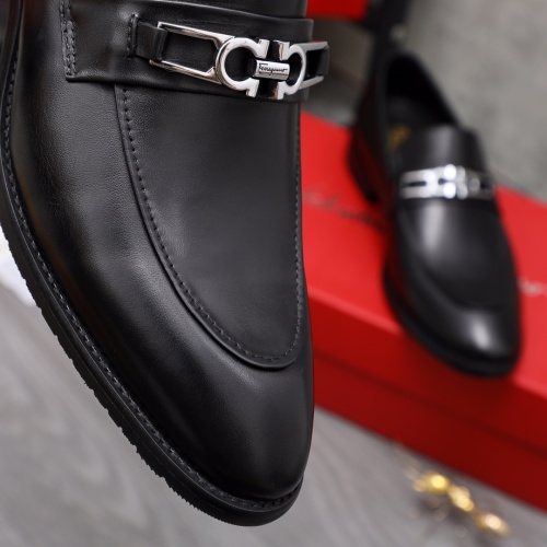 Replica Salvatore Ferragamo Leather Shoes For Men #1070673 $82.00 USD for Wholesale