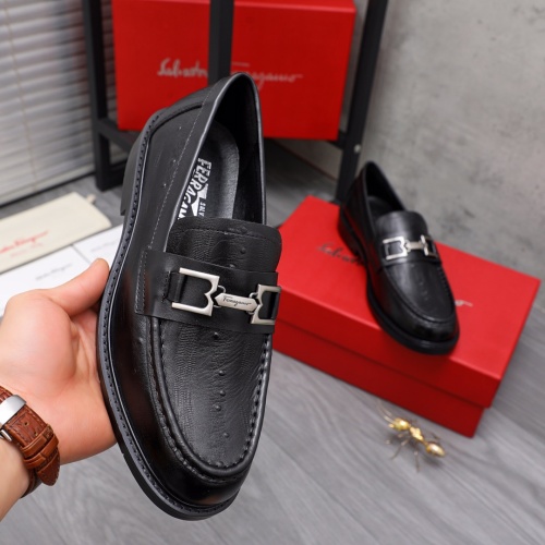 Replica Salvatore Ferragamo Leather Shoes For Men #1070674 $82.00 USD for Wholesale