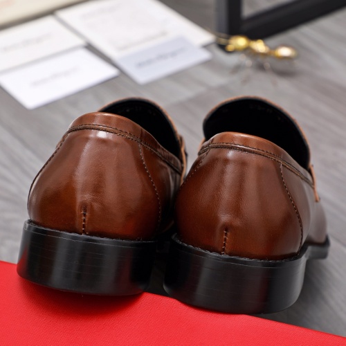 Replica Salvatore Ferragamo Leather Shoes For Men #1070675 $98.00 USD for Wholesale