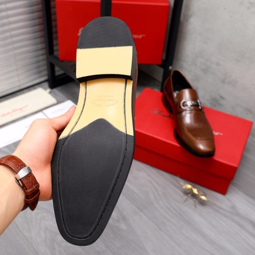 Replica Salvatore Ferragamo Leather Shoes For Men #1070675 $98.00 USD for Wholesale