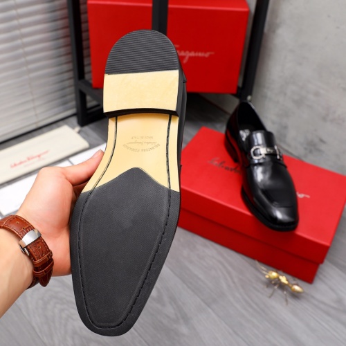 Replica Salvatore Ferragamo Leather Shoes For Men #1070676 $98.00 USD for Wholesale