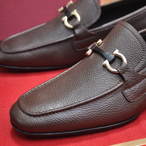 Replica Salvatore Ferragamo Leather Shoes For Men #1070677 $102.00 USD for Wholesale