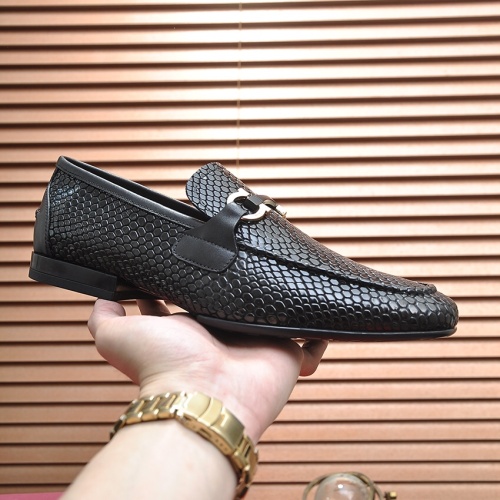 Replica Salvatore Ferragamo Leather Shoes For Men #1070681 $102.00 USD for Wholesale