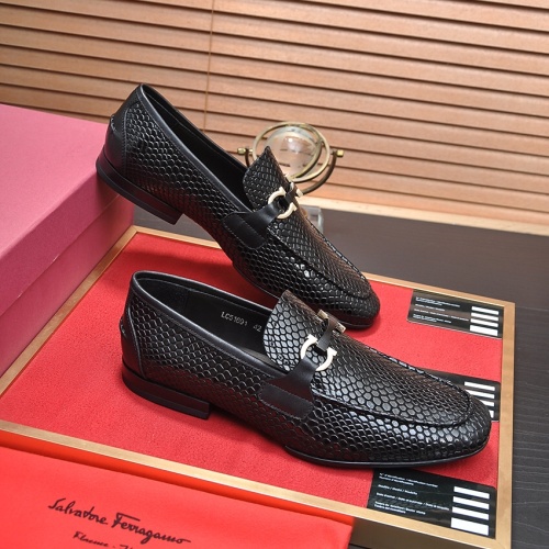 Replica Salvatore Ferragamo Leather Shoes For Men #1070681 $102.00 USD for Wholesale