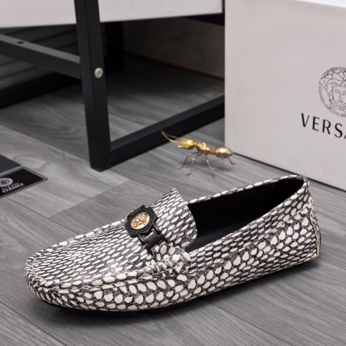 Replica Versace Leather Shoes For Men #1070733 $68.00 USD for Wholesale