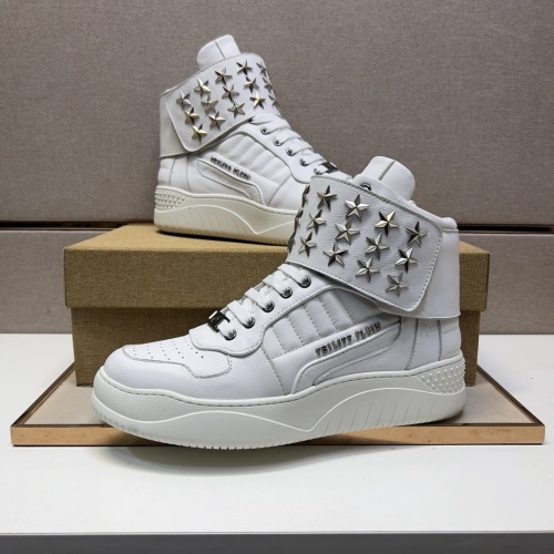 Replica Philipp Plein PP High Tops Shoes For Men #1073927, $130.00 USD, [ITEM#1073927], Replica Philipp Plein PP High Tops Shoes outlet from China
