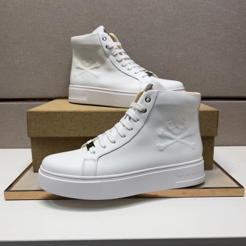 Replica Philipp Plein PP High Tops Shoes For Men #1073928, $115.00 USD, [ITEM#1073928], Replica Philipp Plein PP High Tops Shoes outlet from China