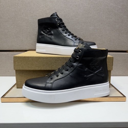 Replica Philipp Plein PP High Tops Shoes For Men #1073929, $115.00 USD, [ITEM#1073929], Replica Philipp Plein PP High Tops Shoes outlet from China