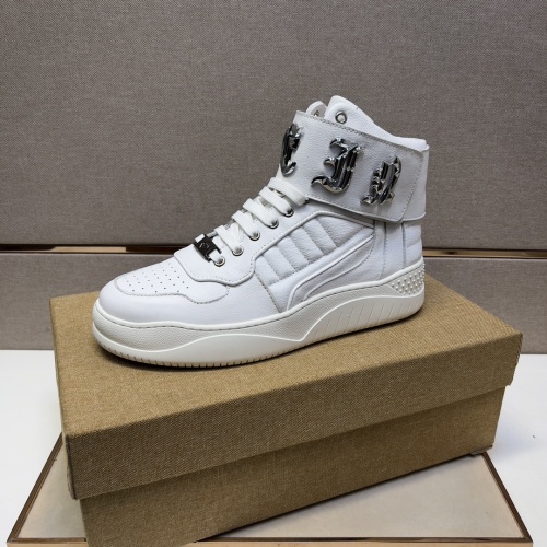 Replica Philipp Plein PP High Tops Shoes For Men #1073930 $130.00 USD for Wholesale