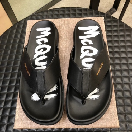 Replica Alexander McQueen Slippers For Men #1074479 $56.00 USD for Wholesale