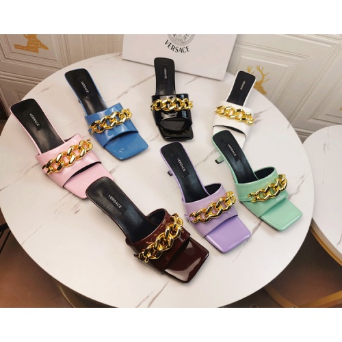Replica Versace Slippers For Women #1074586 $85.00 USD for Wholesale