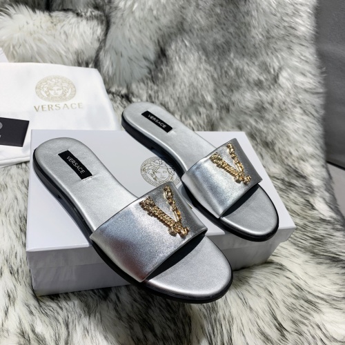 Replica Versace Slippers For Women #1074600 $80.00 USD for Wholesale