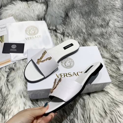 Replica Versace Slippers For Women #1074604 $80.00 USD for Wholesale