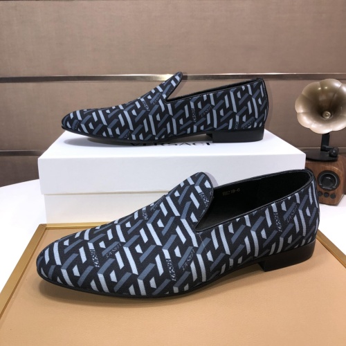 Replica Versace Leather Shoes For Men #1077415 $85.00 USD for Wholesale
