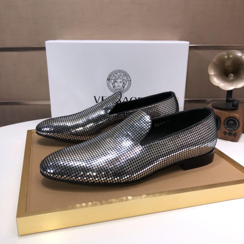 Replica Versace Leather Shoes For Men #1077420, $85.00 USD, [ITEM#1077420], Replica Versace Leather Shoes outlet from China