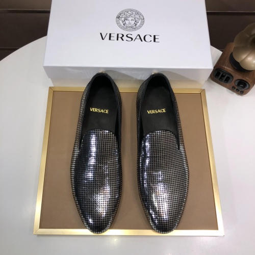 Replica Versace Leather Shoes For Men #1077420 $85.00 USD for Wholesale