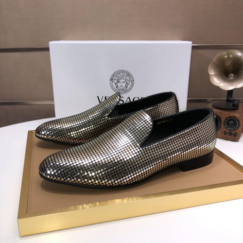 Replica Versace Leather Shoes For Men #1077421, $85.00 USD, [ITEM#1077421], Replica Versace Leather Shoes outlet from China