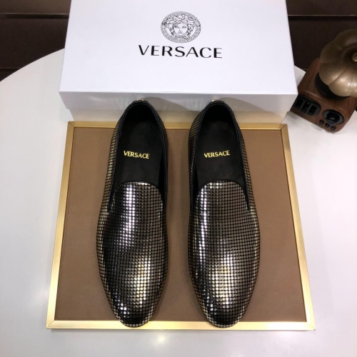 Replica Versace Leather Shoes For Men #1077421 $85.00 USD for Wholesale