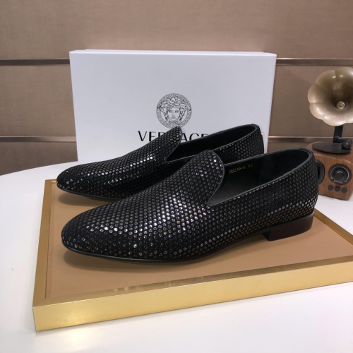 Replica Versace Leather Shoes For Men #1077422, $85.00 USD, [ITEM#1077422], Replica Versace Leather Shoes outlet from China