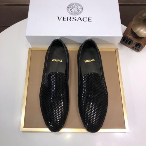 Replica Versace Leather Shoes For Men #1077422 $85.00 USD for Wholesale