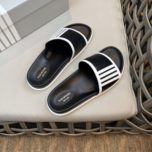 Replica Thom Browne Slippers For Men #1084714 $64.00 USD for Wholesale