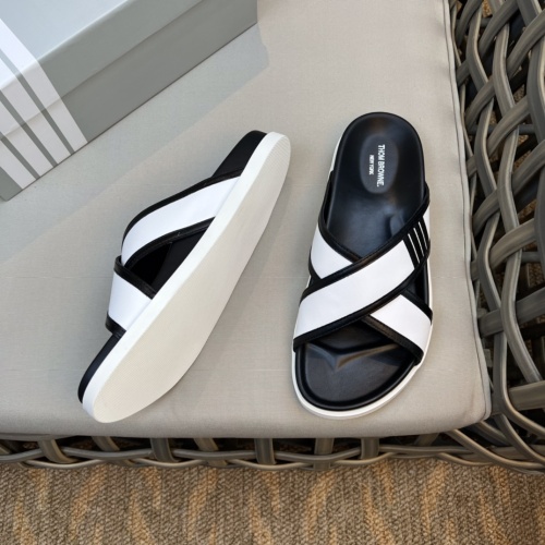 Replica Thom Browne Slippers For Men #1084767 $64.00 USD for Wholesale
