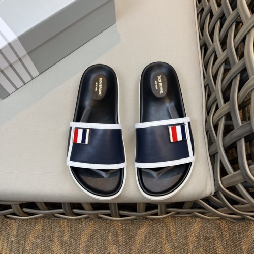 Replica Thom Browne Slippers For Men #1084770 $64.00 USD for Wholesale
