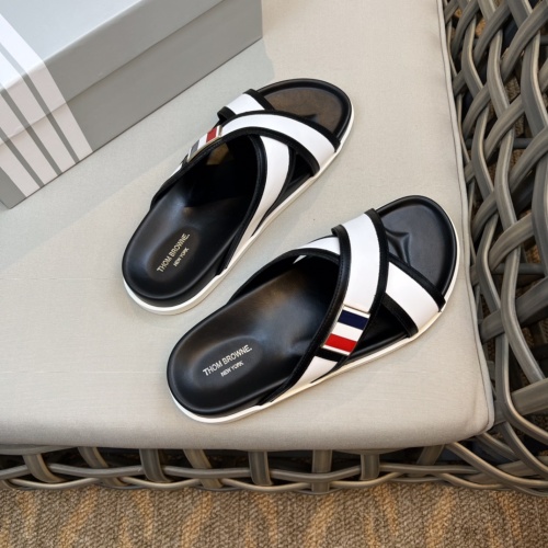 Replica Thom Browne Slippers For Men #1084777 $64.00 USD for Wholesale
