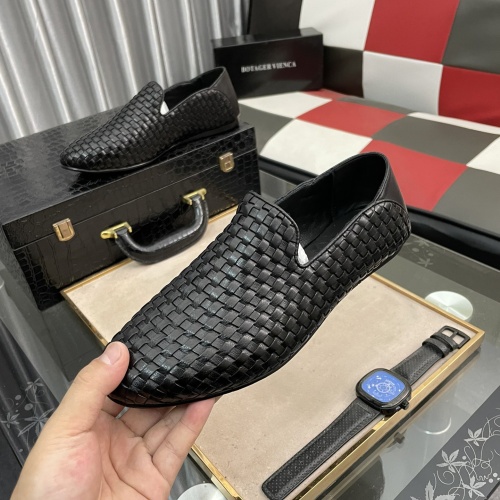 Replica Bottega Veneta BV Leather Shoes For Men #1085010 $82.00 USD for Wholesale