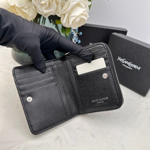 Replica Yves Saint Laurent AAA Quality Wallets For Women #1087865 $45.00 USD for Wholesale