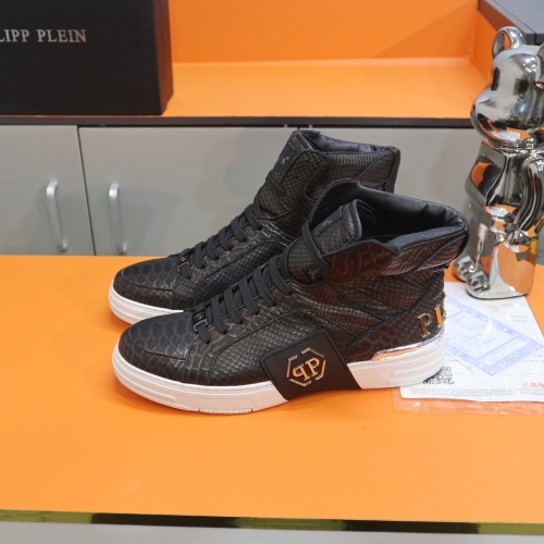 Replica Philipp Plein PP High Tops Shoes For Men #1090952, $115.00 USD, [ITEM#1090952], Replica Philipp Plein PP High Tops Shoes outlet from China
