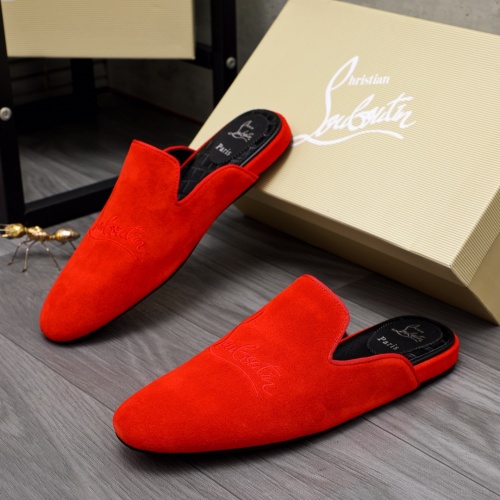 Replica Christian Louboutin CL Slippers For Men #1093673, $76.00 USD, [ITEM#1093673], Replica Christian Louboutin CL Slippers outlet from China