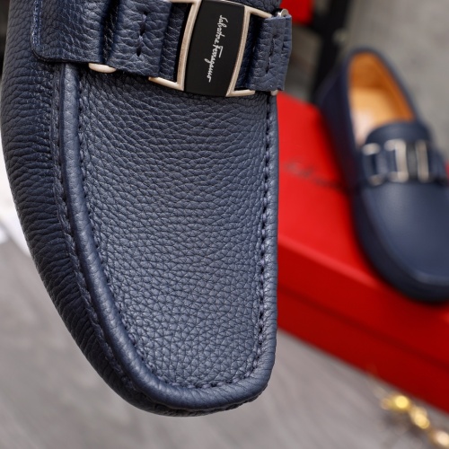 Replica Salvatore Ferragamo Leather Shoes For Men #1094437 $76.00 USD for Wholesale