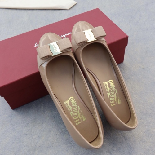 Replica Salvatore Ferragamo Flat Shoes For Women #1099052 $96.00 USD for Wholesale