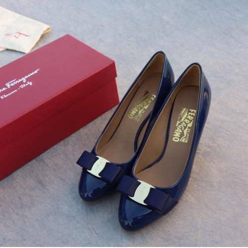Replica Salvatore Ferragamo High-Heeled Shoes For Women #1099097 $96.00 USD for Wholesale
