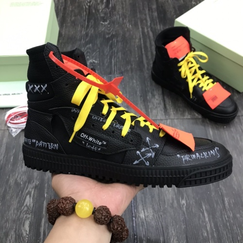 Replica Off-White High Tops Shoes For Men #1099175 $105.00 USD for Wholesale