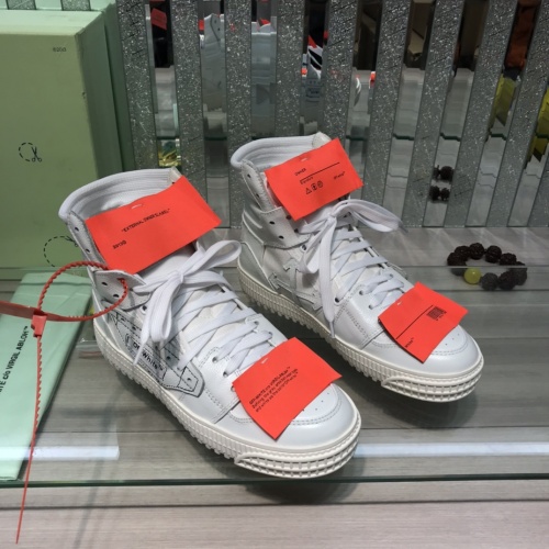 Replica Off-White High Tops Shoes For Men #1099199 $105.00 USD for Wholesale
