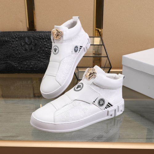 Replica Versace High Tops Shoes For Men #1099957, $92.00 USD, [ITEM#1099957], Replica Versace High Tops Shoes outlet from China