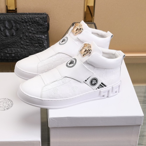 Replica Versace High Tops Shoes For Men #1099957 $92.00 USD for Wholesale