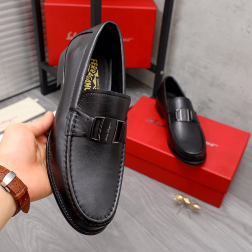 Replica Salvatore Ferragamo Leather Shoes For Men #1107326 $85.00 USD for Wholesale