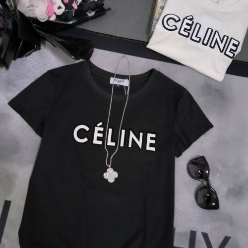Replica Celine T-Shirts Short Sleeved For Women #1113299 $29.00 USD for Wholesale
