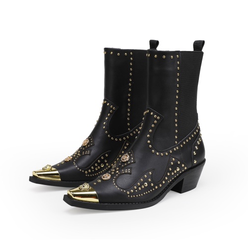 Replica Versace Boots For Women #1117349, $125.00 USD, [ITEM#1117349], Replica Versace Boots outlet from China