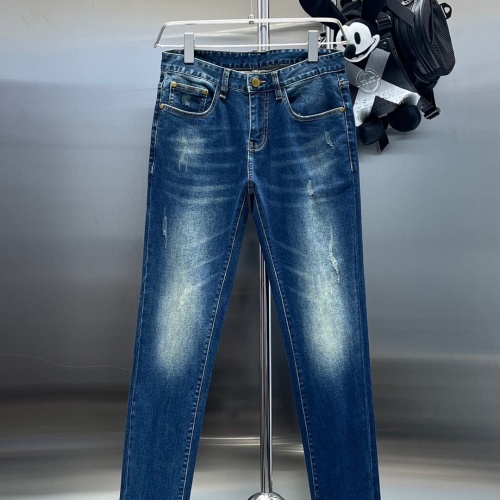 Replica LOEWE Jeans For Men #1123259 $82.00 USD for Wholesale
