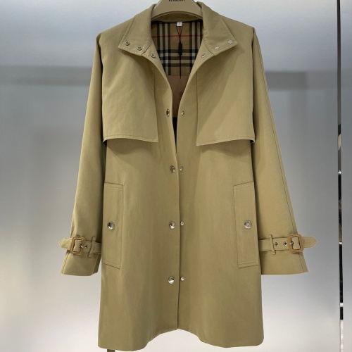 Replica Burberry Trench Coat Long Sleeved For Women #1127151 $172.00 USD for Wholesale