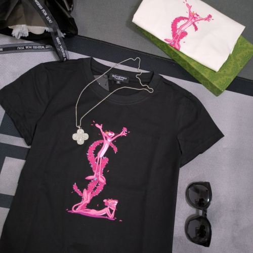 Replica Yves Saint Laurent YSL T-shirts Short Sleeved For Women #1127794 $32.00 USD for Wholesale