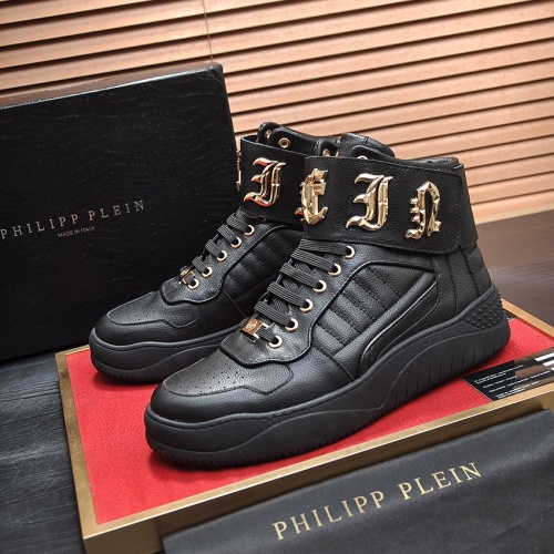 Replica Philipp Plein PP High Tops Shoes For Men #1134067, $130.00 USD, [ITEM#1134067], Replica Philipp Plein PP High Tops Shoes outlet from China