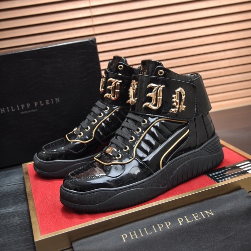 Replica Philipp Plein PP High Tops Shoes For Men #1134068, $130.00 USD, [ITEM#1134068], Replica Philipp Plein PP High Tops Shoes outlet from China